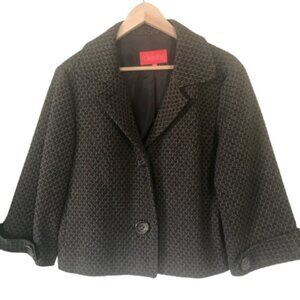 Vanity Cropped Blazer Size 36 Brown and Black